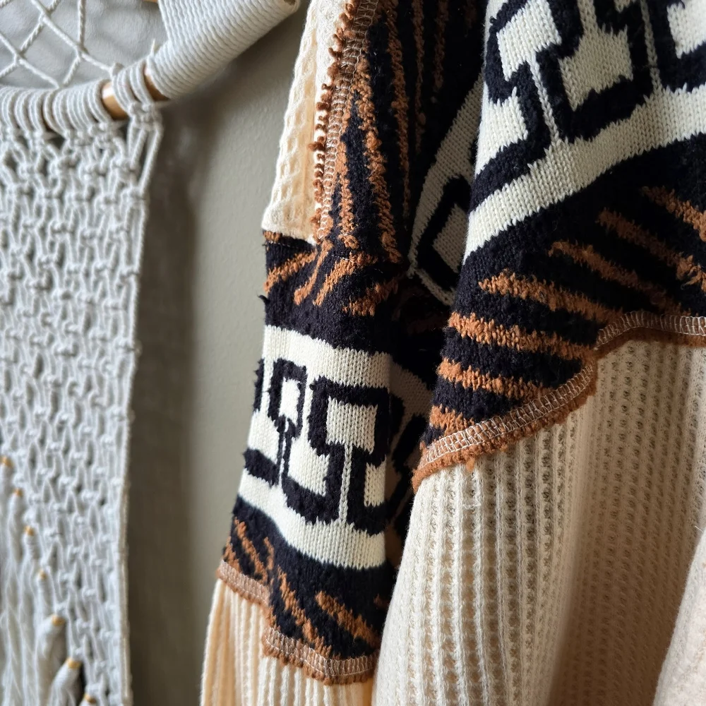 We The Free × Free People Cardiff Waffle Knit Swit Nwt